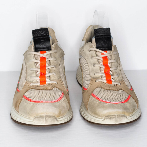 Ecco Sneakers Leather Lace Up Gorpcore Normcore Athleisure Minimalist Size 40 9 - Picture 3 of 6